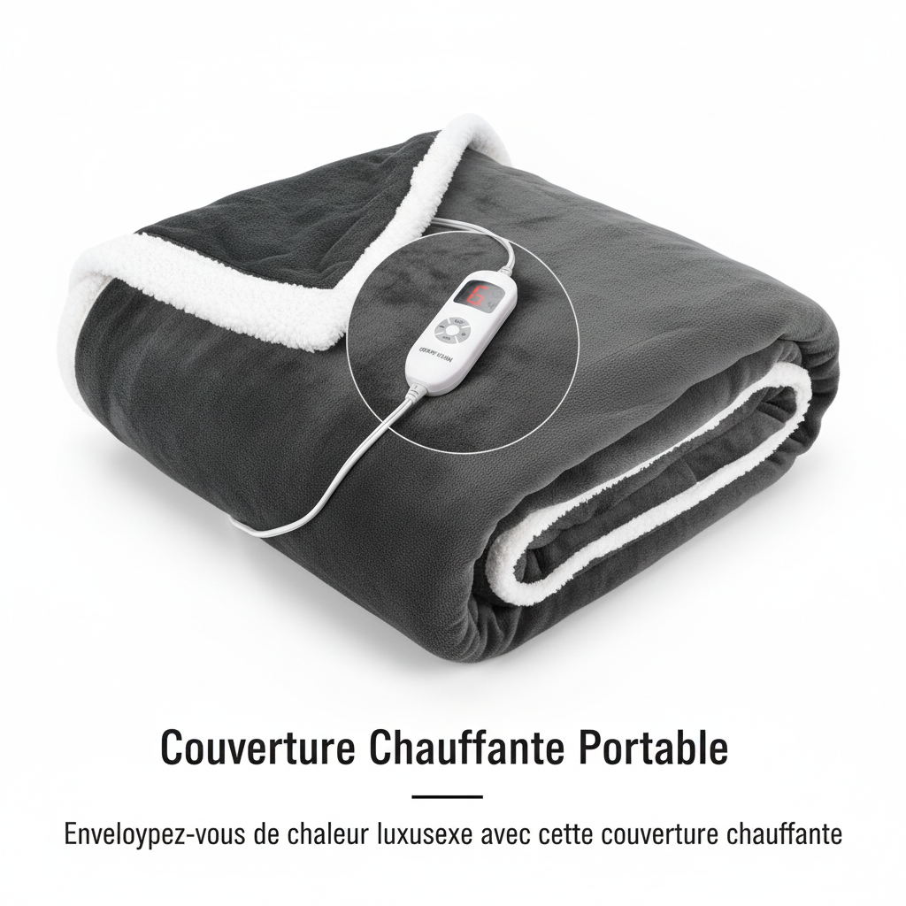 Wearable Heated Throw Blanket with Pockets, 50" x 70" Faux Fur and Sherpa Electric Wrap Poncho Shawl, 4-Hour Auto Shut Off, Machine Washable